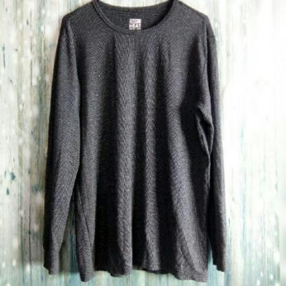 32 Degree heat gray mens XL crew neck base layer